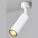 Spot Light LED de Superficie, tipo COB de 2 cables, 7W, 6000K Blanco Frío, 100-265Vac, Dimensiones: Φ45x120mm, IP20, 24 Grados, Blanco