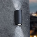 Lámpara LED de Pared UP &amp; Down (Aplique), Marta 90, 2x2.9W, 2xGU10, Multi CCT 2700K-4000K, Dimensiones: 170x92x80mm, 100-240Vac, IP55, Negro