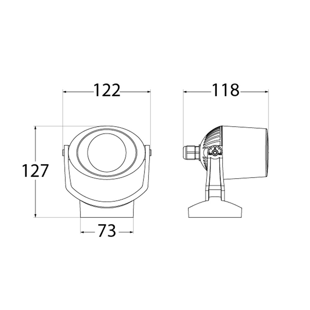 Reflector Mini Tommy, GU10, 2.9W, Multi CCT 2700K-4000K, Dimensiones: 122x127x135mm, 100-240Vac, IP66, Negro