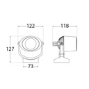 Reflector Mini Tommy, GU10, 2.9W, Multi CCT 2700K-4000K, Dimensiones: 122x127x135mm, 100-240Vac, IP66, Negro
