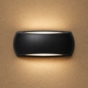 Lámpara LED de Pared (Aplique), Francy, E27, Difusor Frost, Dimensiones: 300x130x85mm, 100-240Vac, IP66, Negro