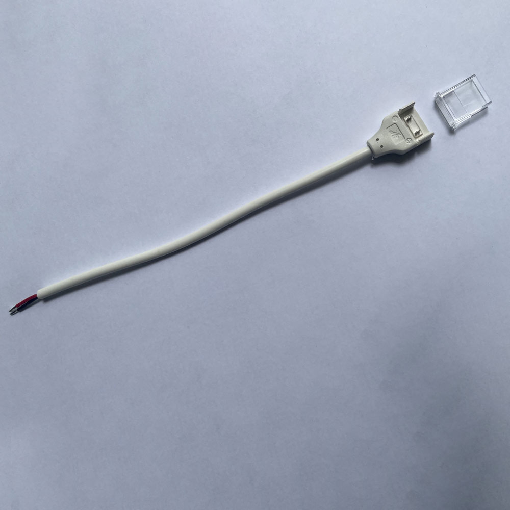 Conector p/Cinta LED Unicolor, SMD5050, para ancho (PCB) de 10mm, IP50, Incluye: Cable de un lado de 150mm