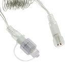 Power Cord cable clear de 2x0.75mm2 con protección de fusible p/Extensión Navideña LED, 1.5 Metros, 4A, 110Vac. Para Conectar Hasta 8 Extensiones de 200 leds