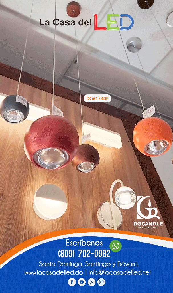 Lámpara LED Decorativa Colgante, DG61240P, 7W, 4000K Blanco Natural, 85-265Vac, Dimensiones: Φ94x1500mm, IP20, Gris Oscuro