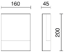 Lampara LED de Pared (Aplique), DGW-1842, 18W, CW 6000K, 85-265Vac, IP65, Negro, 360 Grados, Dimensiones: 200x160x45mm, Material: Aluminio