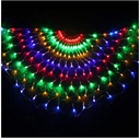 Malla Navideña LED p/Exterior, 8W, RGB, 150pcs de LED, 1.5Mx1.5M, Con cable verde, IP55