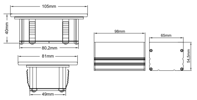 Step Light LED DG-001-0300, 3W, CW 6000K, 100-265Vac, IP65, 45x120 Grados, Dimensiones: 105x81x40mm, Blanco