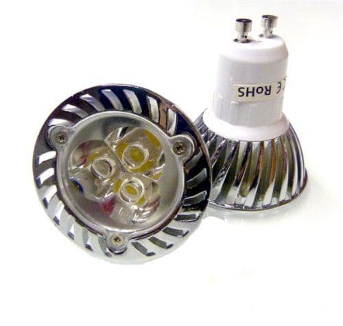 Bombilla LED Dicroica SMD, GU10, 3W, 6000K Blanco Frío, 100-260Vac, IP20, 45 Grados