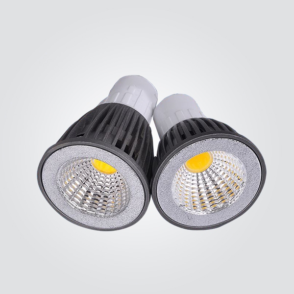 Bombilla LED Dicroica (5W, CW 6000K, COB, IP20, GU10, 100-260Vac, 45 Grados)