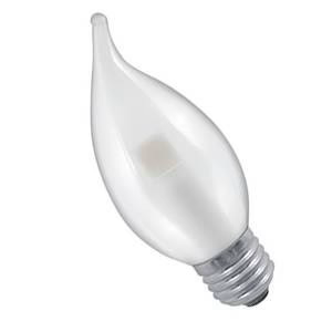 Bombilla LED Vela, 3W, 3000K Blanco Cálido, 90-240Vac, E27, Frost, IP20, 180 Grados