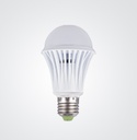 Bombilla LED, Tipo Bulbo, 3W, 6000K Blanco Frío, 85-260Vac, E27, Frost, IP20, 180 Grados