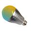 Bombilla LED, Tipo Bulbo, 9W, WW-CW, E27, Frost, Dimmable, 85-265Vac, IP20, 180 Grados, Plateado