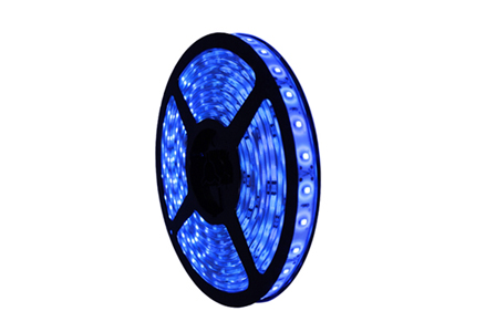 Cinta LED, SMD5050, Azul, 12Vdc, Largo: 5Mts, Ancho: 10mm, 30Led/Mts, IP20