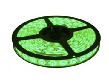 Cinta LED, SMD5050, Verde, 12Vdc, Largo: 5Mts, Ancho: 10mm, 60Led/Mts, IP20