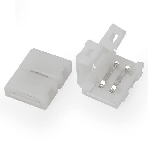 Conector p/Cinta LED SMD2835/3528, Unicolor, PCB 8mm y 2 vías