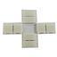 Conector p/Cinta LED SMD5050, unicolor, cruz, PCB 14mm y 4 vías