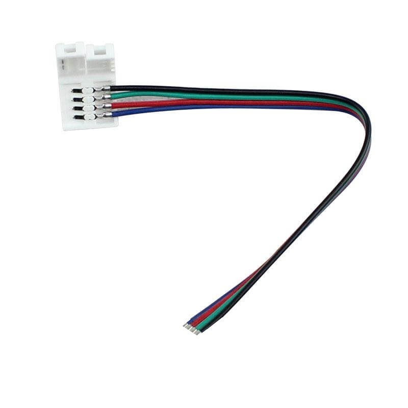 Conector p/Cinta LED SMD2835, unicolor, PCB 12mm y cable de 15cm, 1 vía