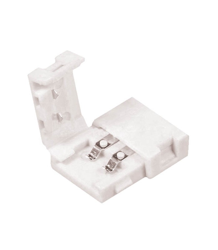 Conector p/Cinta LED SMD2835/3528, unicolor, recto, PCB 12mm y 2 vías