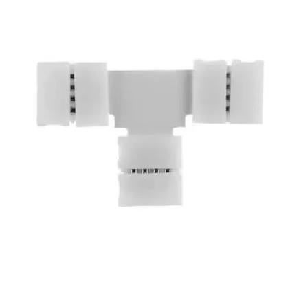 Conector p/Cinta LED SMD2835/3528, unicolor, T, PCB 12mm y 3 vías