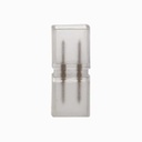 Conector p/Manguera LED SMD5050, unicolor, recto, PCB 15mm y 2 vías con pin