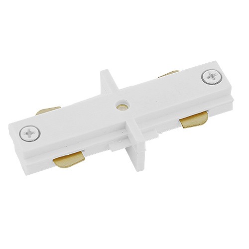 Conector Recto, p/Riel de Track Light de 2 cables, Superficie, Blanco