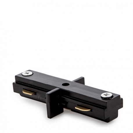 Conector Recto, p/Riel de Track Light de 2 cables, Superficie, Negro