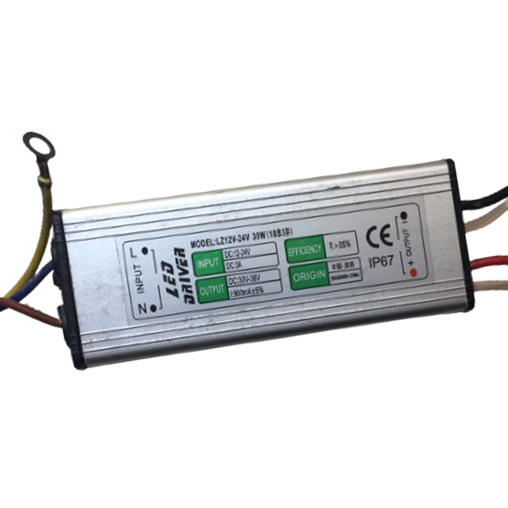 Driver p/Lámpara LED, 30W, Input: 12-24Vdc, Output: 30-36Vdc, 900mA, IP67