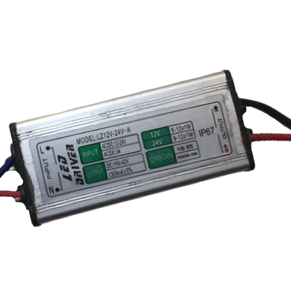Driver p/Lámpara LED, 5-12W/12V, 9-12W/24V, Input: 12-24Vac/Vdc, Output: 16-42Vdc, 300mA, IP67