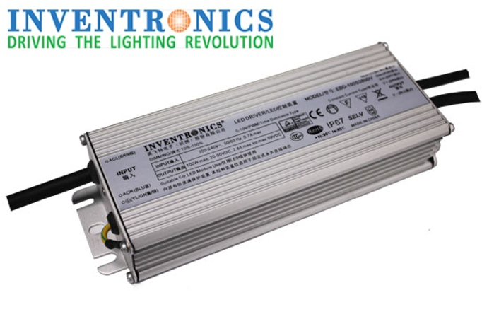 Driver p/Lámpara LED Dimmable de 0-10Vdc, IP67, 100W, 200-240Vac, Con Supresor de Pico Interno de 10KV, Output: 57-142Vdc, 1050mA, Programable