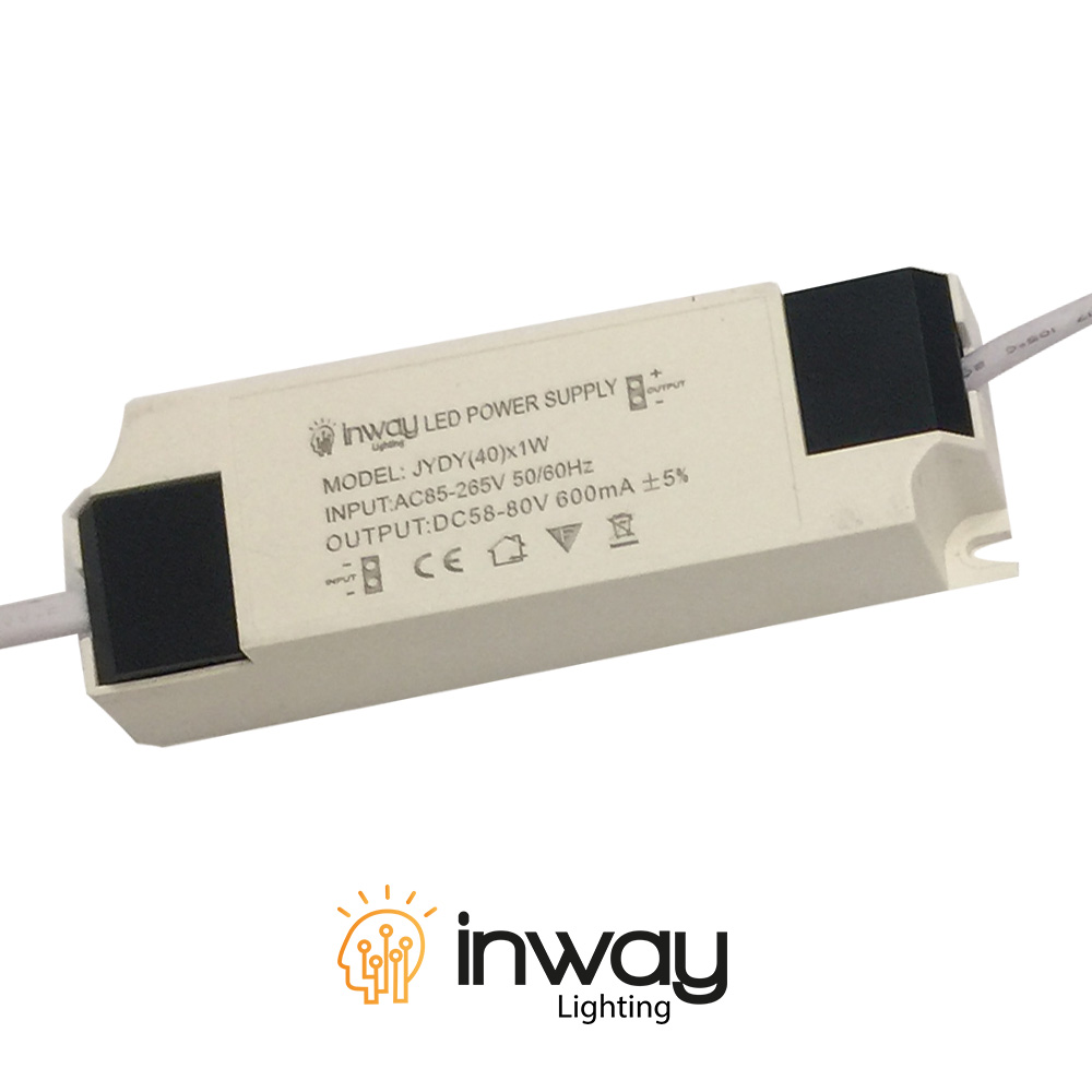 Driver p/Lámpara LED, IP20, 40W, 85-265Vac, Output: 58-80Vdc, 600mA
