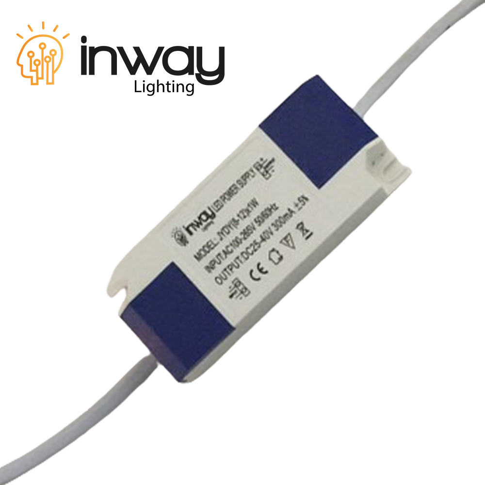 Driver p/Lámpara LED, IP20, 8-12W, 100-265Vac, Output: 24-45Vdc, 300mA