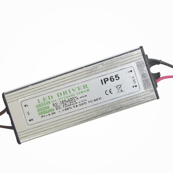 Driver p/Lámpara LED, IP65, 40W, 100-240Vac, Output: 26-35Vdc, 1200mA
