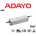 Driver p/Lámpara LED, IP65 (40W, Output: 36-62Vdc, 700mA, 100-240Vac)