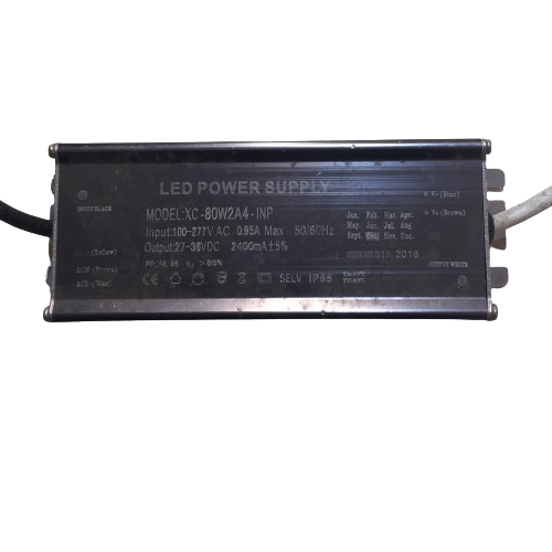 Driver p/Lámpara LED, IP65, 80W, 100-277Vac, Output: 27-36Vdc, 2400mA, PF>0.95