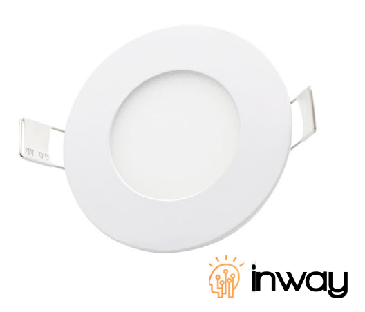 Kit Panel LED Circular, p/Empotrar, 3W, 2.5" (63.5mm), 3000K Blanco Cálido, 100-265Vac