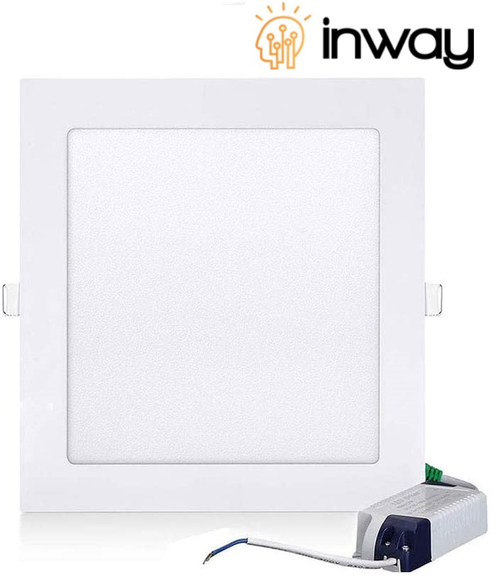 Kit Panel LED Cuadrado, p/Empotrar, 12W, 6"x6", 3000K Blanco Cálido, 100-277Vac