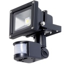 Reflector COB LED, 10W, CW 6000K, 85-265Vac, Con sensor de movimiento, IP65, 120 Grados