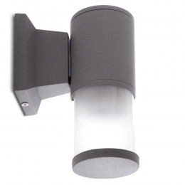 Lámpara LED de Pared (Aplique), DGW-002, 5W, 6000K Blanco Frío, 85-265Vac, IP65, 60 Grados, Dimensiones: Ф90x160mm, Material: Aluminio, Gris