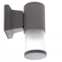 Lámpara LED de Pared (Aplique), DGW-002, 5W, 6000K Blanco Frío, 85-265Vac, IP65, 60 Grados, Dimensiones: Ф90x160mm, Material: Aluminio, Gris