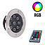 [DGPR-1006304] Lampara p/Piso Empotrable FP>0.5, 9W, RGB, 85-265Vac, IP65, 60 Grados, con Control Remoto