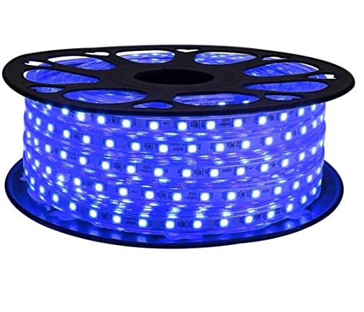 Manguera LED, 120Vac, IP65, Azul, SMD5050, 60Led/Mts