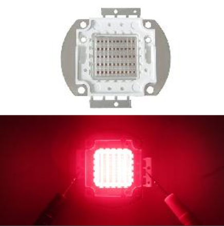 Pastilla Diodo COB LED (Rojo, 120 grados, 40W, 28-36Vdc, 600-700mA)