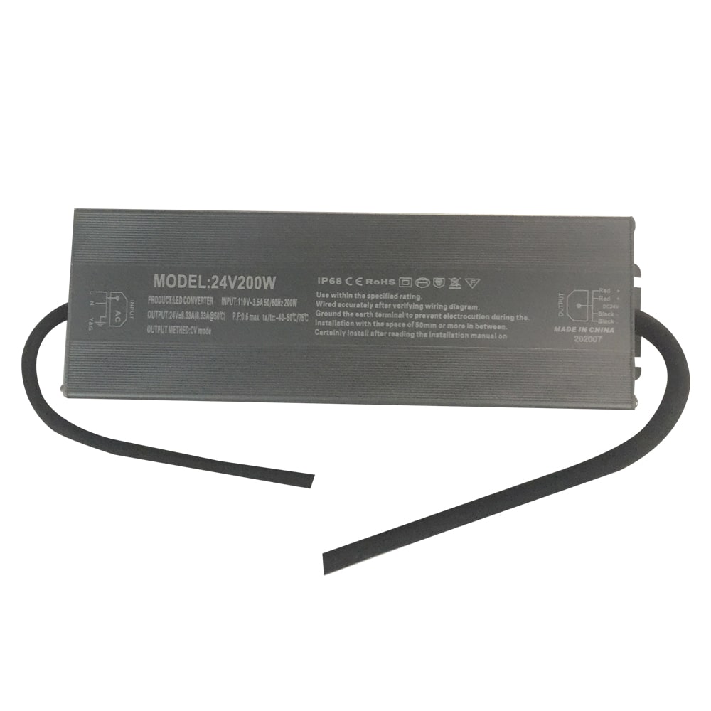 Fuente / Power Supply Voltaje Constante Corriente Variable LED, IP67, 200W, 110-265Vac, Output: 24Vdc, 8.3A