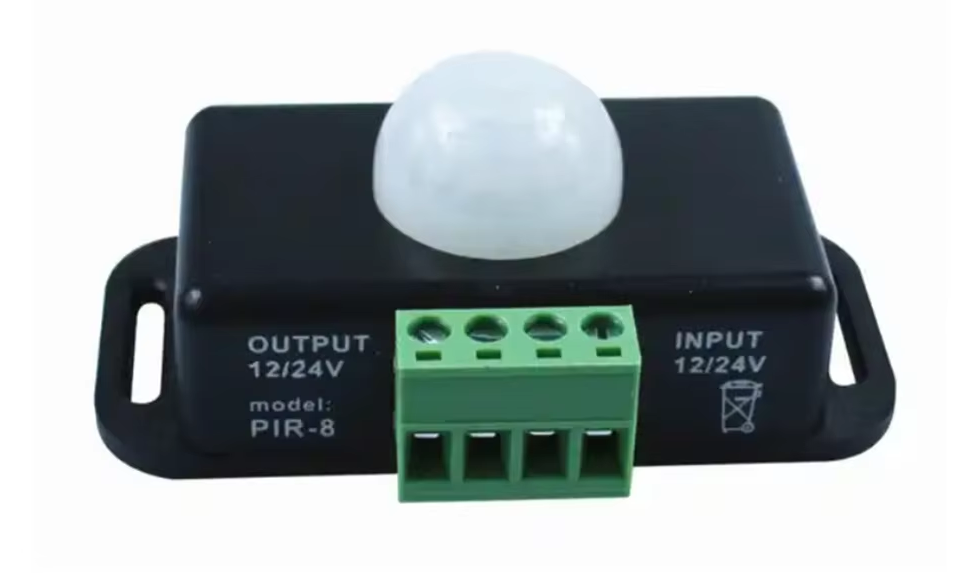 Sensor de Movimiento LED 12-24Vdc, 8 Amp, Potencia: 12V:&lt; 96W, 24V:&lt;192 W