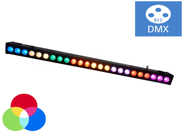Wall Washer LED (RGB, 24Vdc, DMX, 50W, IP65, 30 Grados)