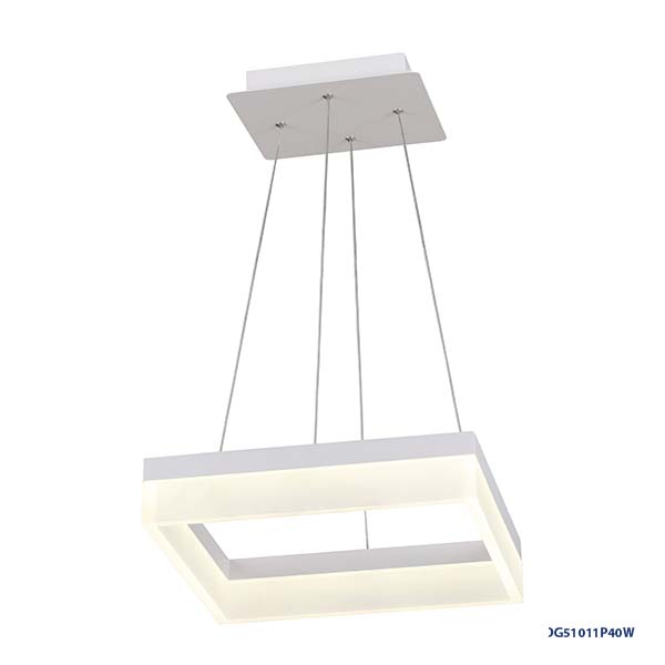 Lámpara LED Decorativa Colgante, DG51011P, 40W, 6000K Blanco Frío, 85-265Vac, Dimensiones: 340x340x1200mm, IP20