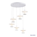 Lámpara LED Decorativa Colgante, DG60154P, 30W, 6x5W, 6000K Blanco Frío, 85-265Vac, Dimensiones: 500x500x1200mm, IP20