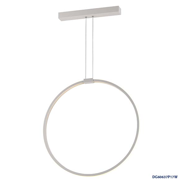 Lámpara LED Decorativa Colgante, DG60637P, 17W, 6000K Blanco Frío, 85-265Vac, Dimensiones: 300x55x1200mm, IP20