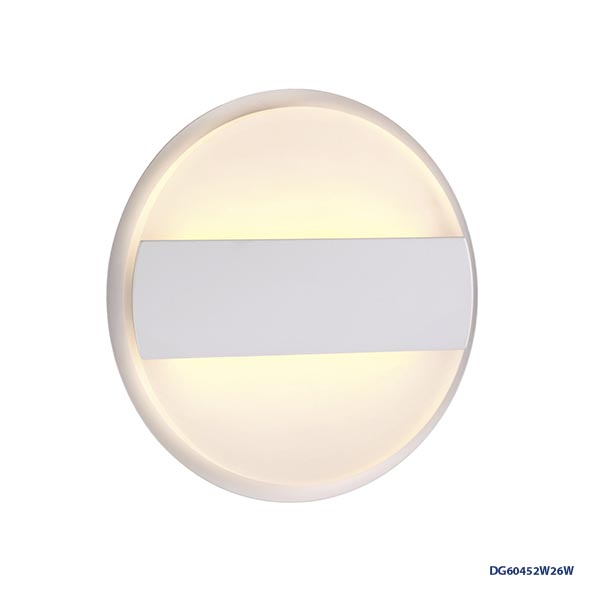 Lámpara LED Decorativa de Pared (Aplique), DG60452W, 12W, 2x6W, 4000K Blanco Natural, 85-265Vac, Dimensiones: Φ150X150XH43MM, IP20