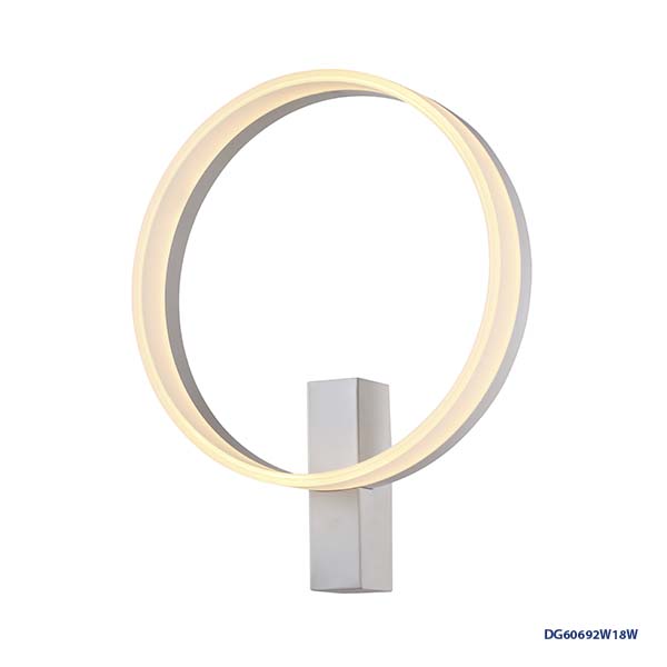 Lámpara LED Decorativa de Pared (Aplique), DG60691W, 36W, 3000K Blanco Cálido, 85-265Vac, Dimensiones: Φ400X110XH495MM, IP20